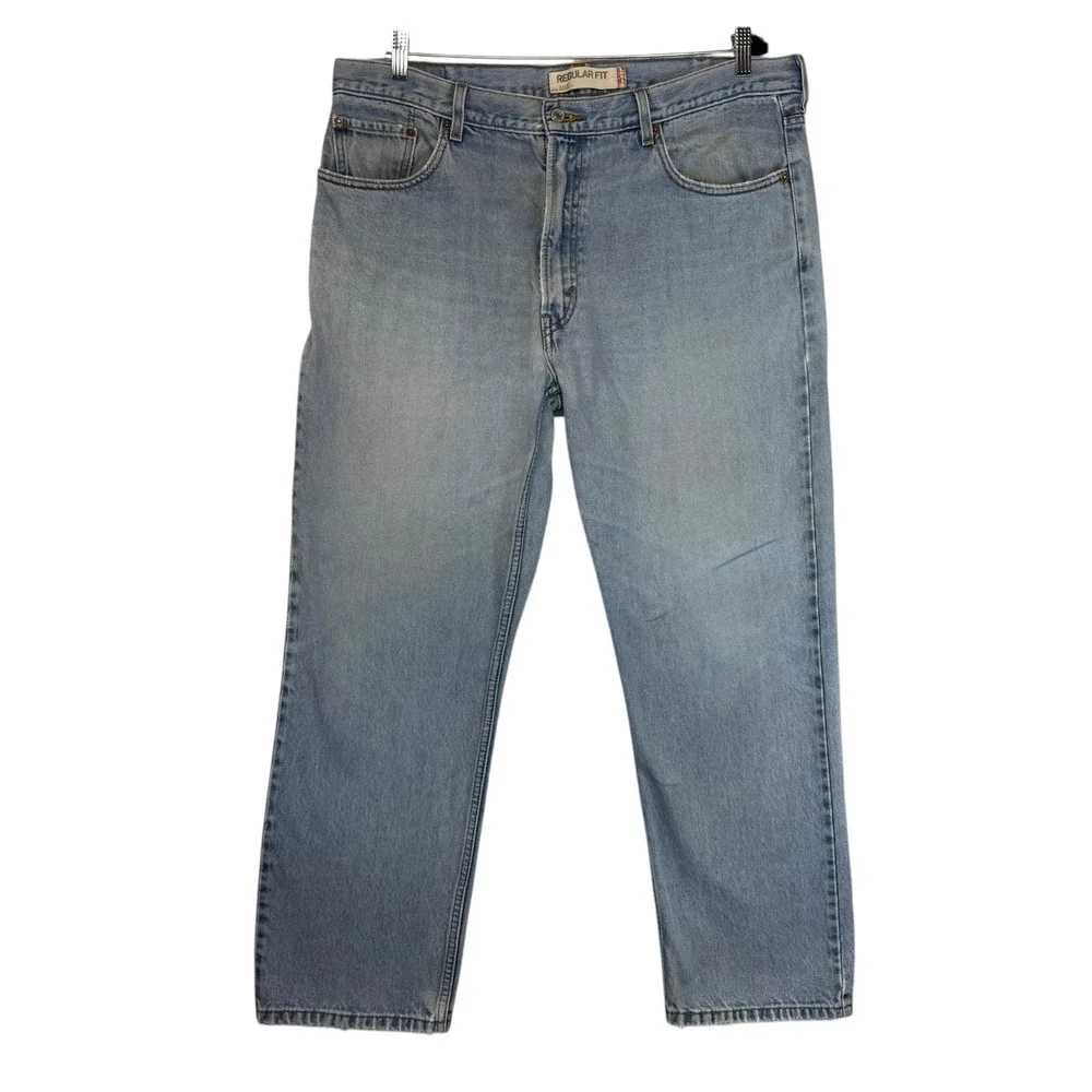 Levi's 505 Mens Jeans Light Wash Regular Fit Denim Pants 90s Vintage 40x30